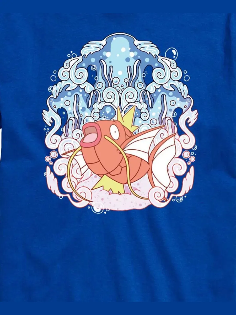 Футболка с принтом Pokemon Magikarp Aquatic Graphic AIRWAVES — изображение 3 из 3, синий