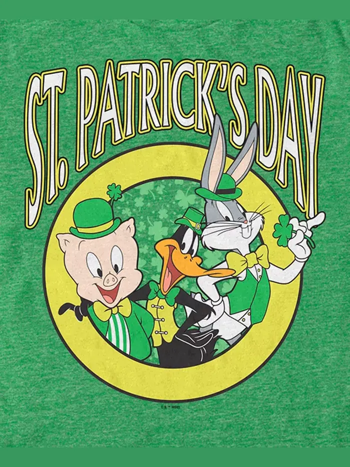 Мужская футболка с коротким рукавом Looney Team St Pats Looney Tunes — изображение 3 из 3, зеленый