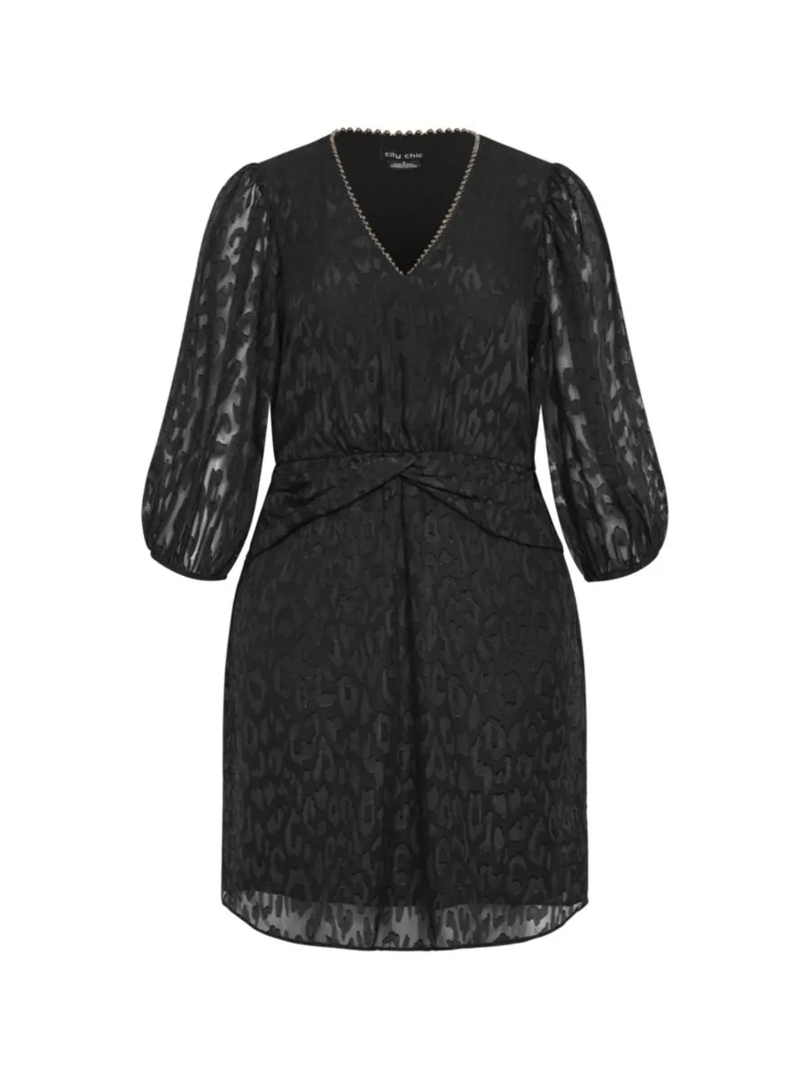 Женское сианское платье CITY CHIC — изображение 3 из 4, черный