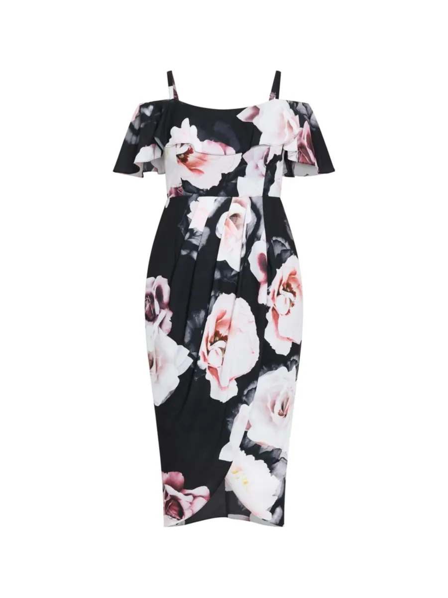 Платье Love Me Do больших размеров CITY CHIC, Austin floral — изображение 2 из 4