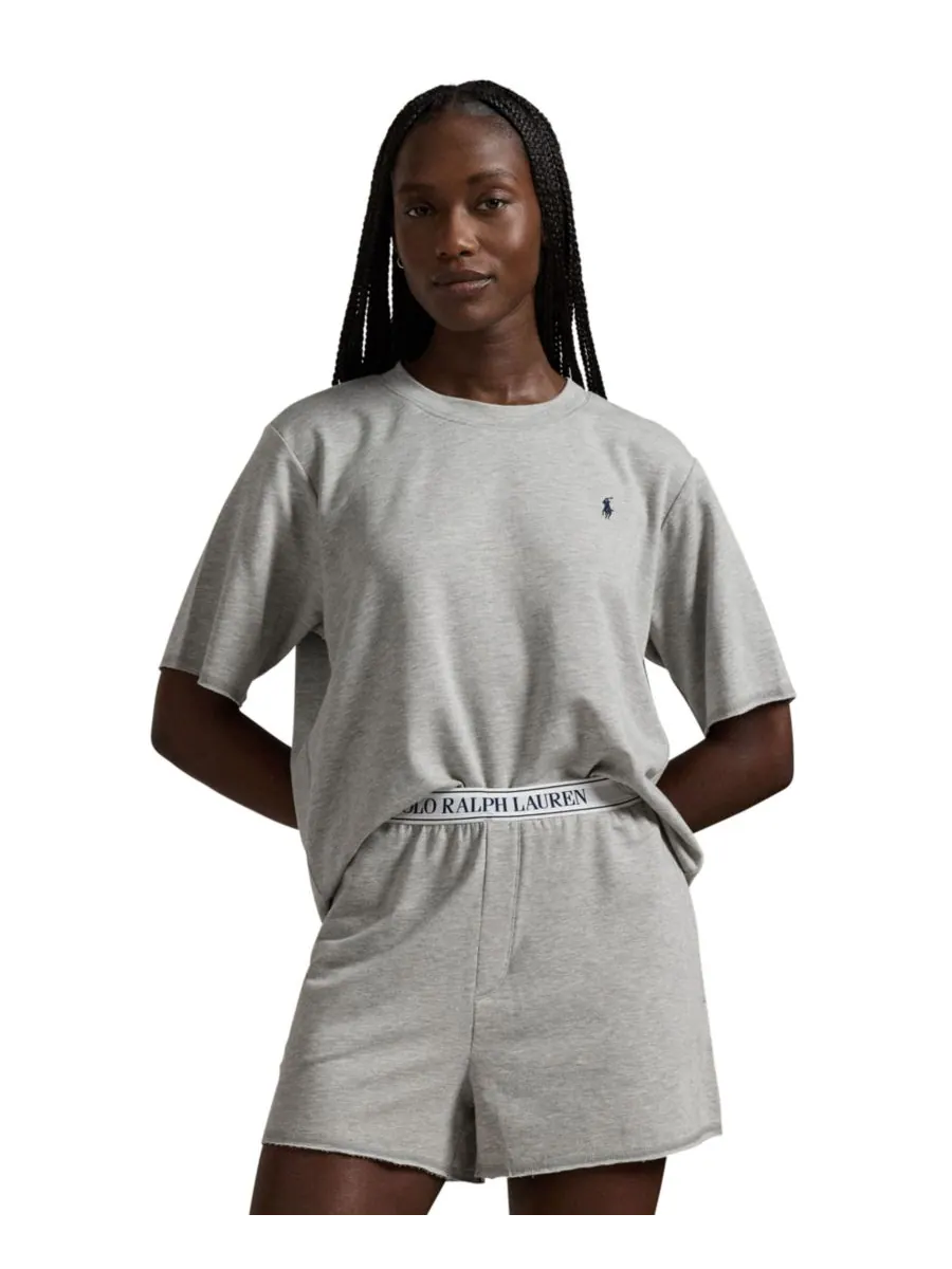 Женский пижамный комплект из двух частей: топ и шорты Polo Ralph Lauren — изображение 2 из 5, серый