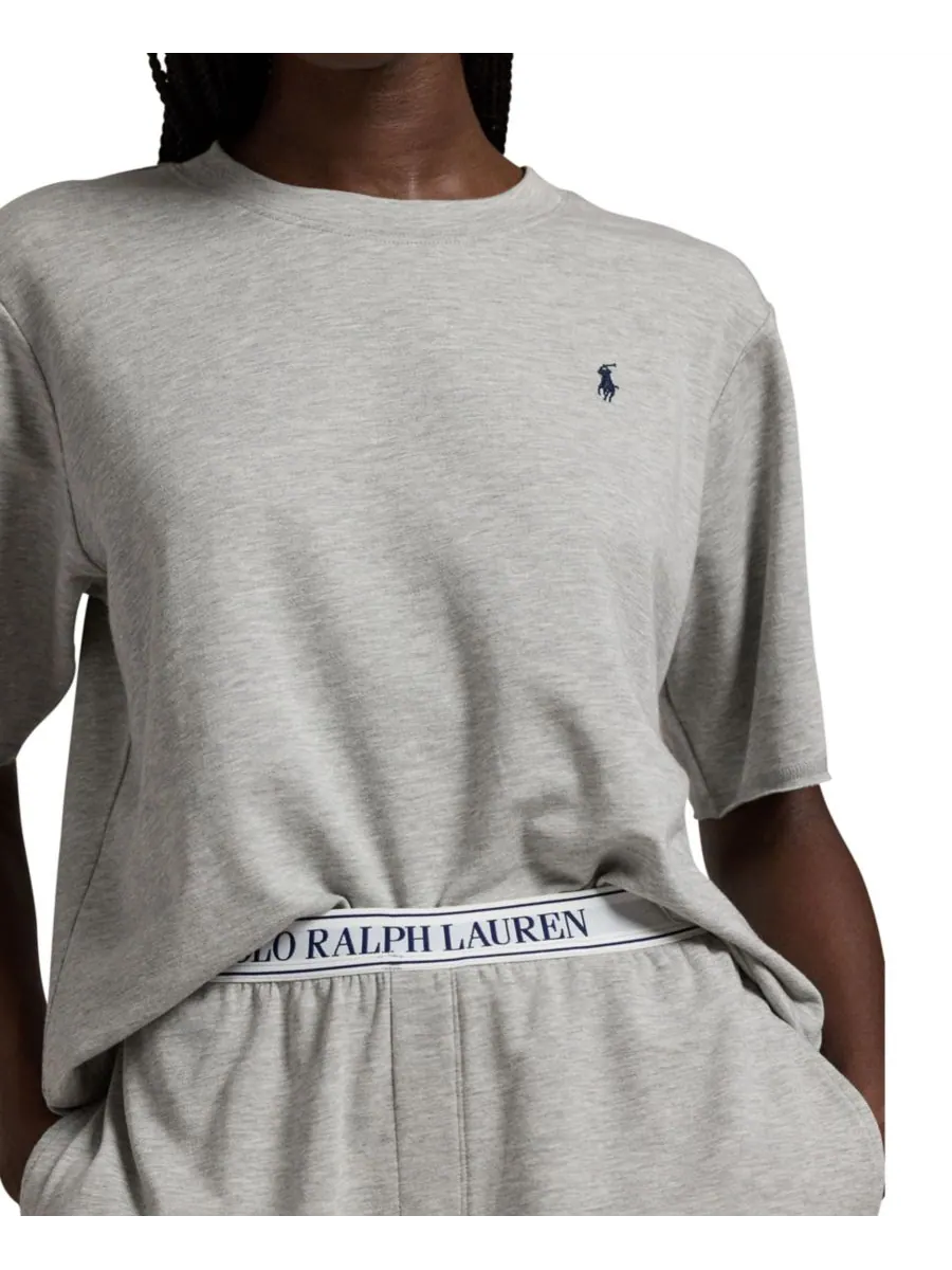 Женский пижамный комплект из двух частей: топ и шорты Polo Ralph Lauren — изображение 4 из 5, серый