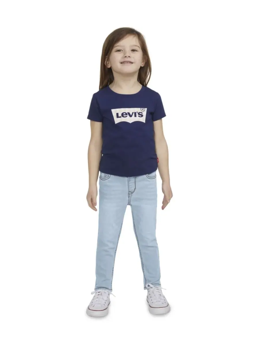 Детские джинсы Brandi Slim-Leg для девочек 2T-4T Levi's — изображение 2 из 8, светлый синий