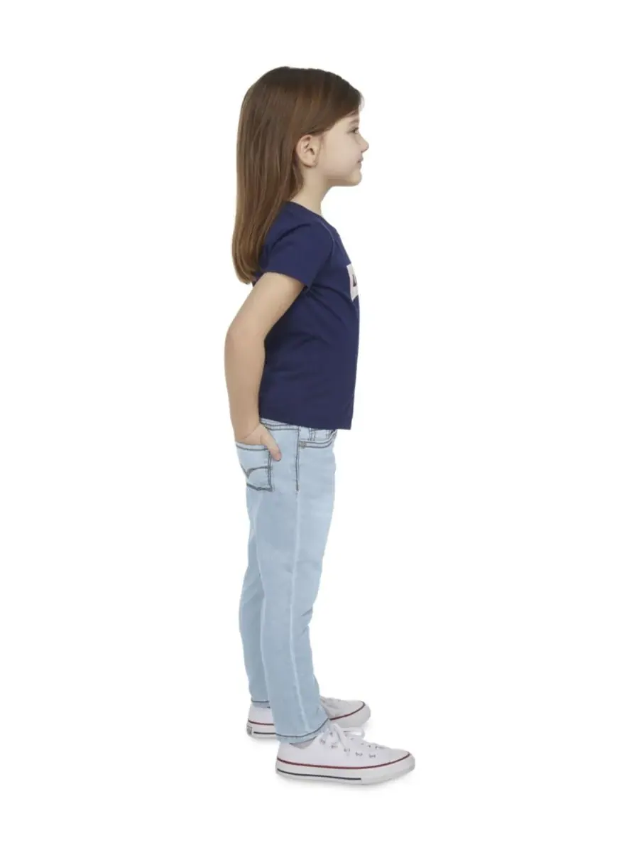 Детские джинсы Brandi Slim-Leg для девочек 2T-4T Levi's — изображение 3 из 8, светлый синий