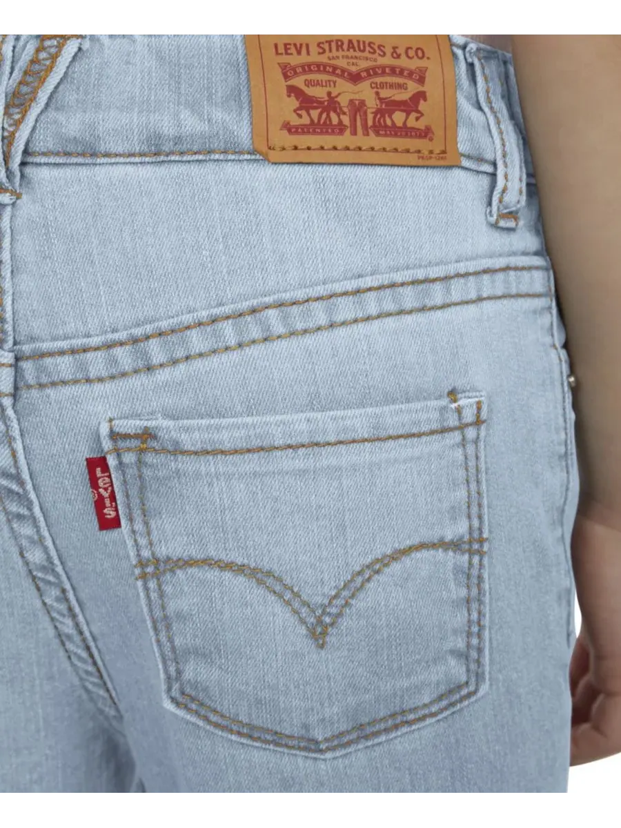 Детские джинсы Brandi Slim-Leg для девочек 2T-4T Levi's — изображение 5 из 8, светлый синий