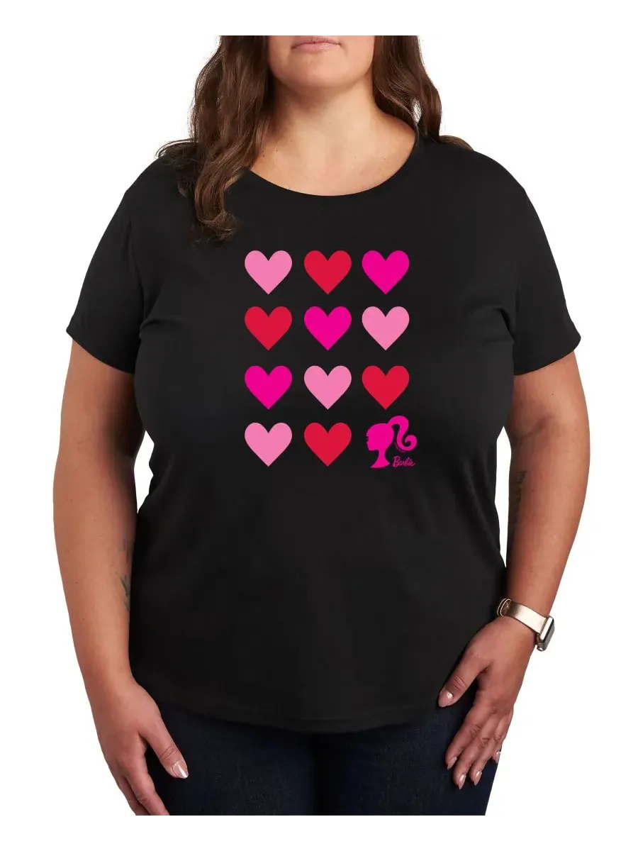 Футболка Air Waves Trendy Plus Size Barbie с графическим принтом ко Дню святого Валентина Hybrid — изображение 1 из 3, черный
