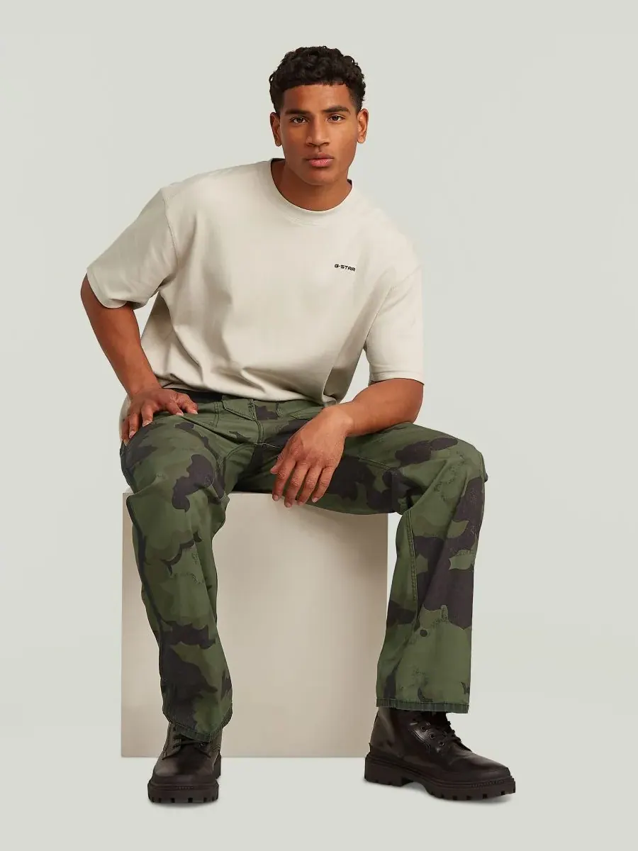 Мужские двусторонние брюки-чиносы свободного кроя прямого кроя G-Star Raw — изображение 3 из 6, оливковый