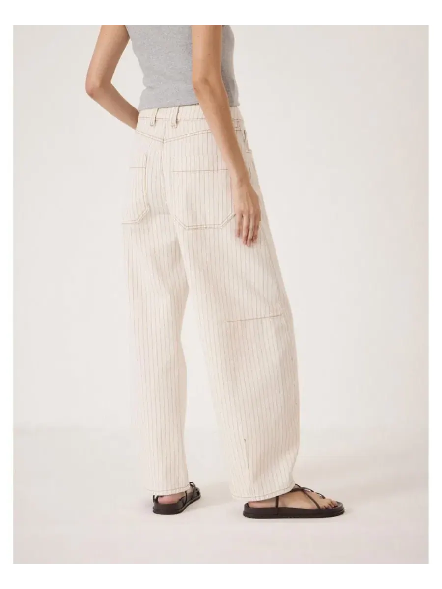 Женские джинсы Bree Stripe Horseshoe Barrel Leg Hush — изображение 3 из 5, белый
