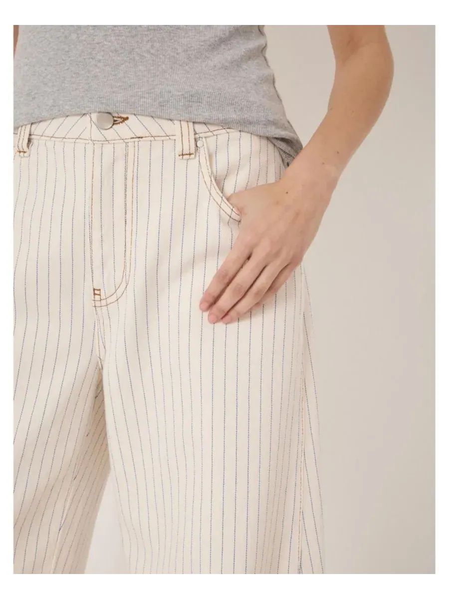 Женские джинсы Bree Stripe Horseshoe Barrel Leg Hush — изображение 4 из 5, белый
