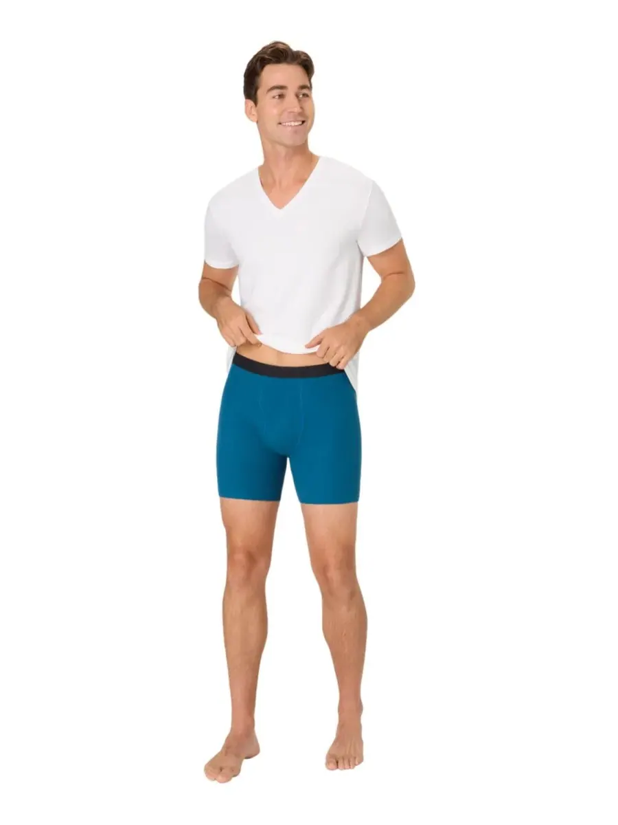 Hanes Мужские хлопковые боксеры Ultimate Cotton, комплект из 4 штук — изображение 2 из 6, разноцветный