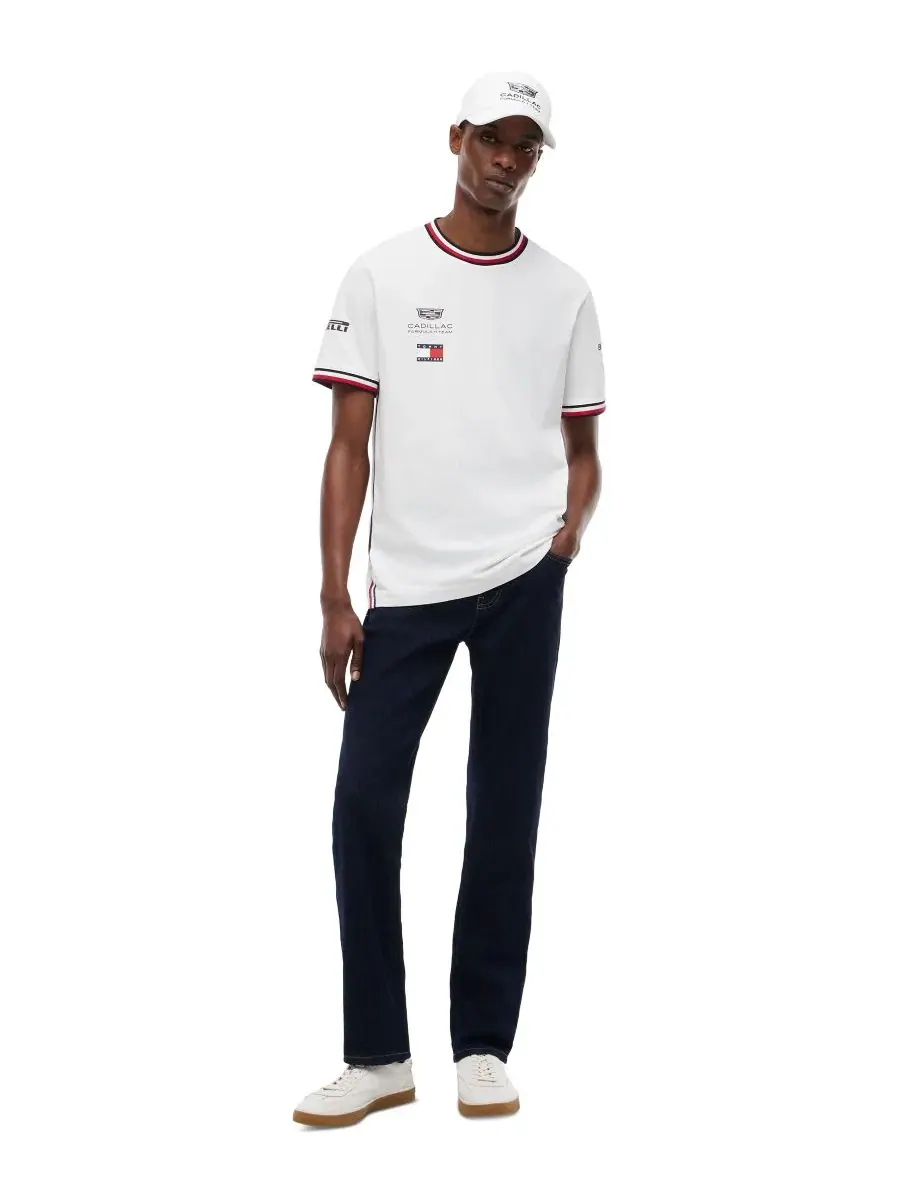 Футболка с коротким рукавом Cadillac F1 для мужчин, модель Drivers 77 Tommy Hilfiger — изображение 2 из 5, белый