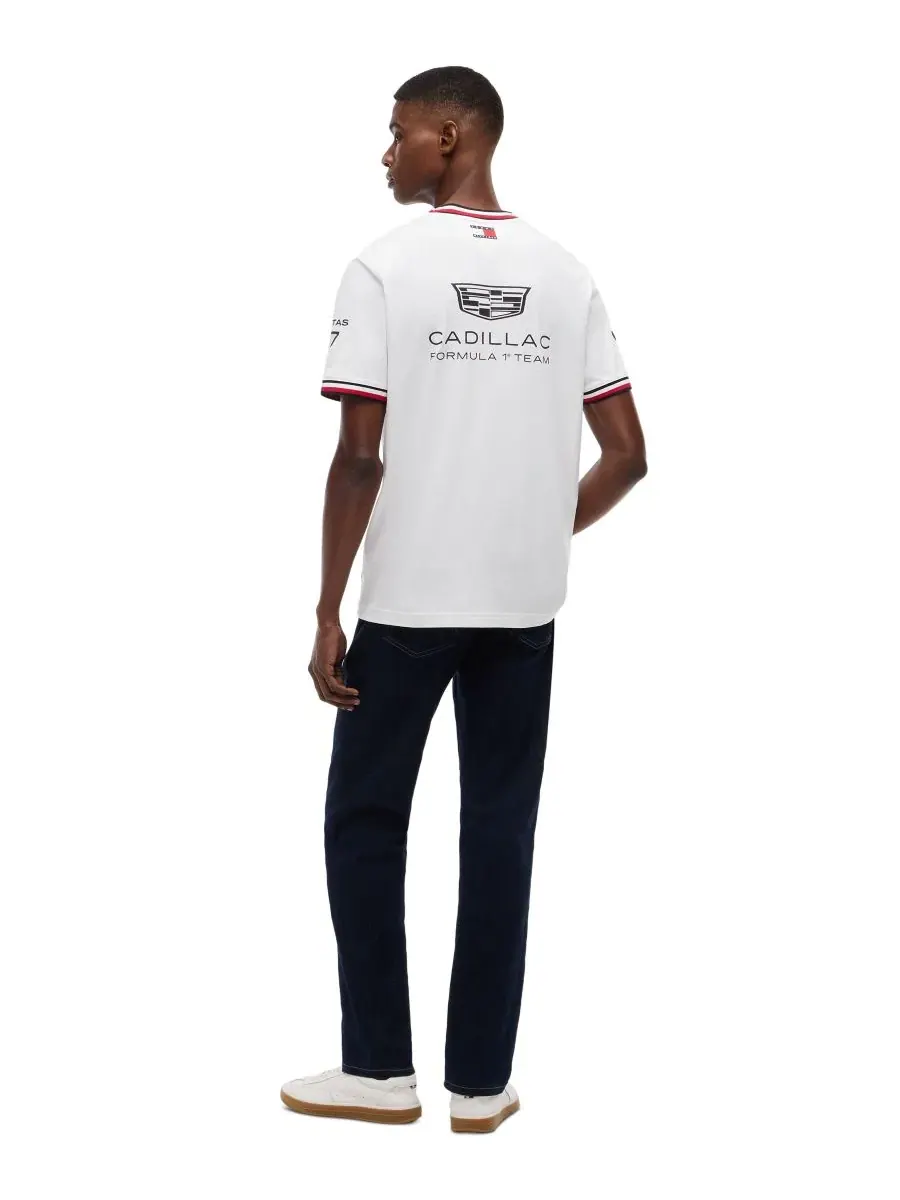 Футболка с коротким рукавом Cadillac F1 для мужчин, модель Drivers 77 Tommy Hilfiger — изображение 5 из 5, белый