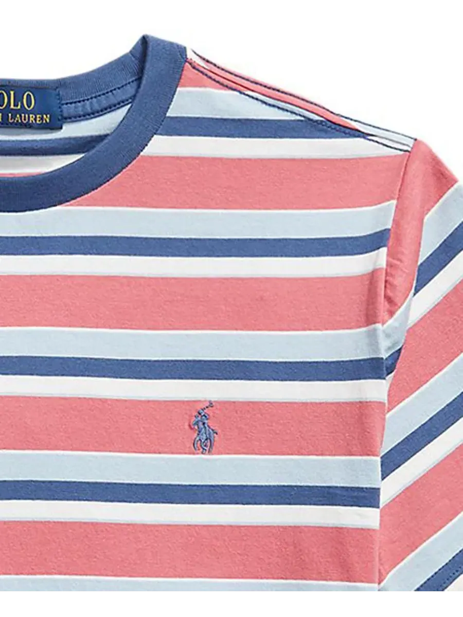 Футболка с круглым вырезом в полоску для мальчиков 8-20 лет Polo Ralph Lauren — изображение 3 из 3, мульти