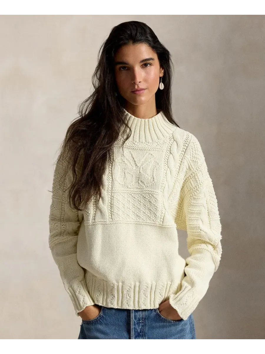 Женский свитер "Янкиз" Polo Ralph Lauren — изображение 1 из 6, кремовый