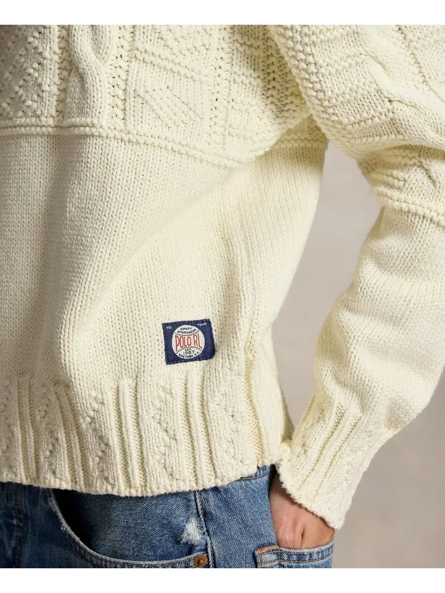 Женский свитер "Янкиз" Polo Ralph Lauren — изображение 3 из 6, кремовый