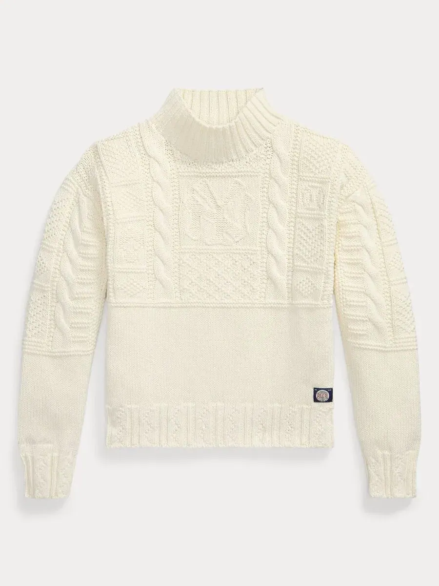 Женский свитер "Янкиз" Polo Ralph Lauren — изображение 5 из 6, кремовый