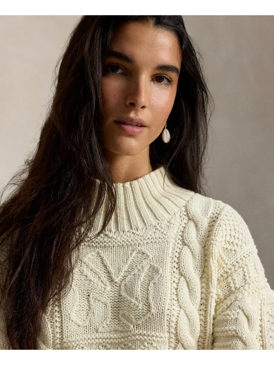Женский свитер "Янкиз" Polo Ralph Lauren — изображение 6 из 6, кремовый