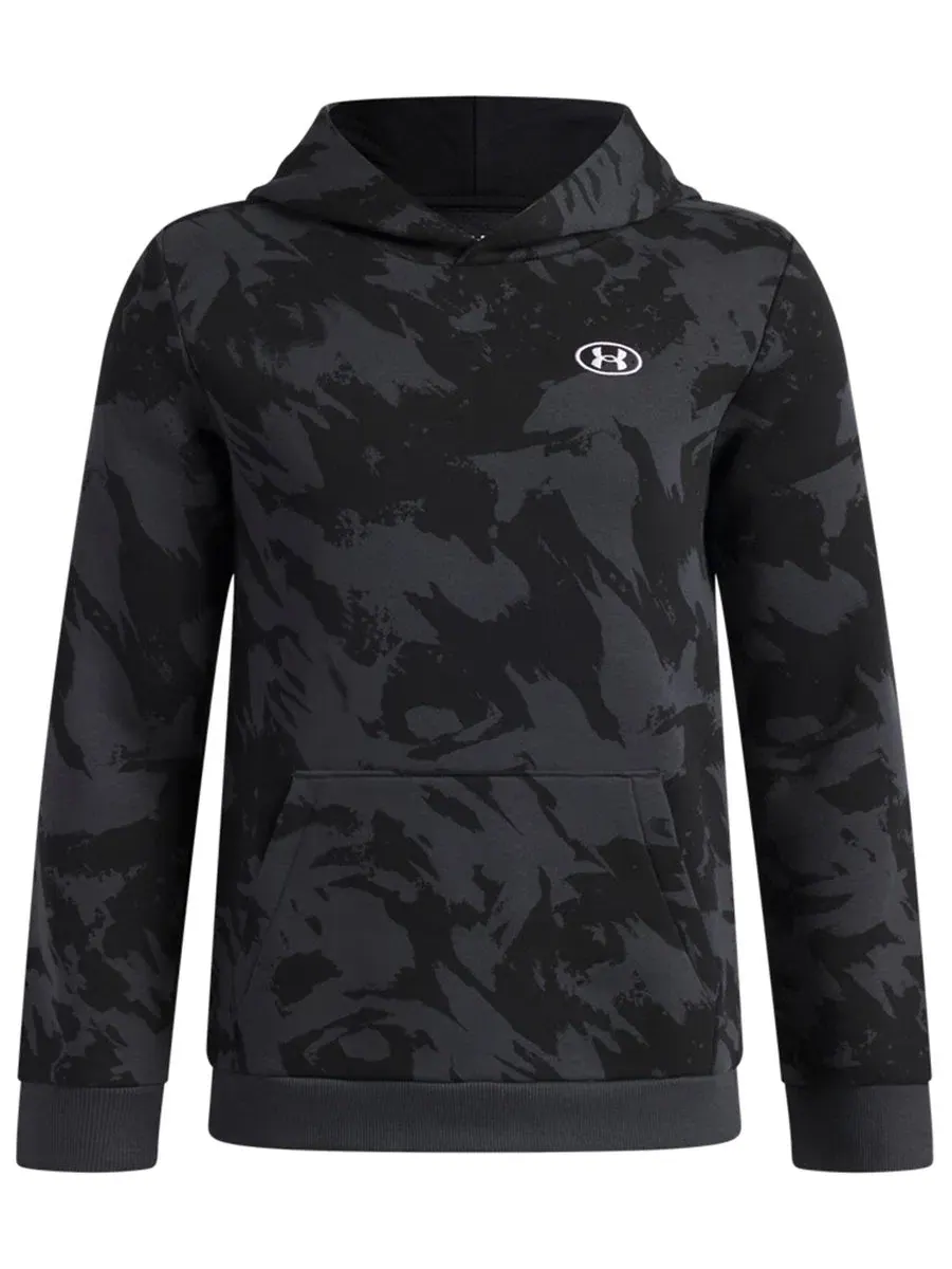 Худи из флиса с принтом Rival Fleece Printed Under Armour — изображение 1 из 3, черный