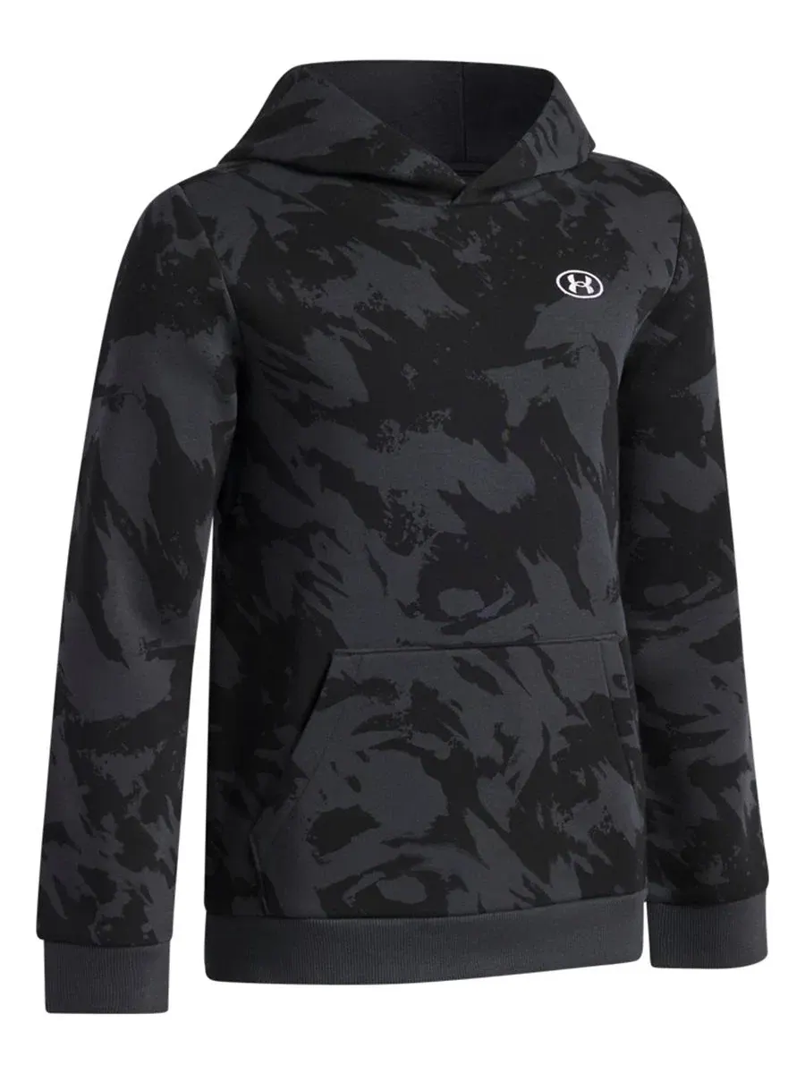 Худи из флиса с принтом Rival Fleece Printed Under Armour — изображение 3 из 3, черный