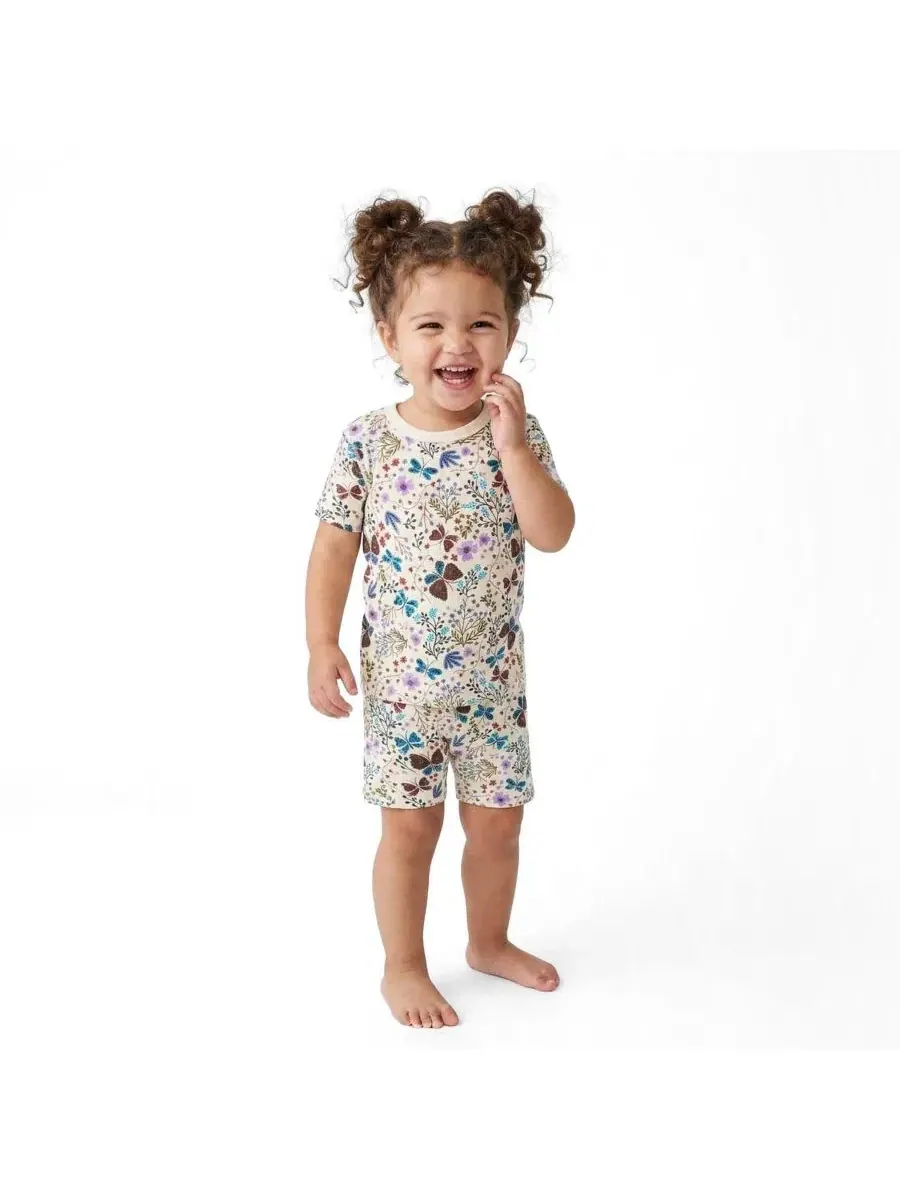 Комплект пижам с коротким рукавом и шортами Fair Trade 100% органический хлопок Mightly — изображение 2 из 4, розовый