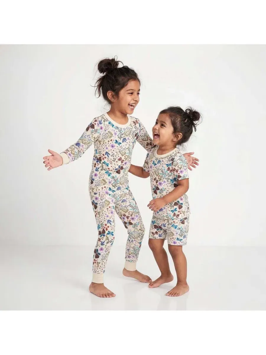 Комплект пижам с коротким рукавом и шортами Fair Trade 100% органический хлопок Mightly — изображение 4 из 4, розовый