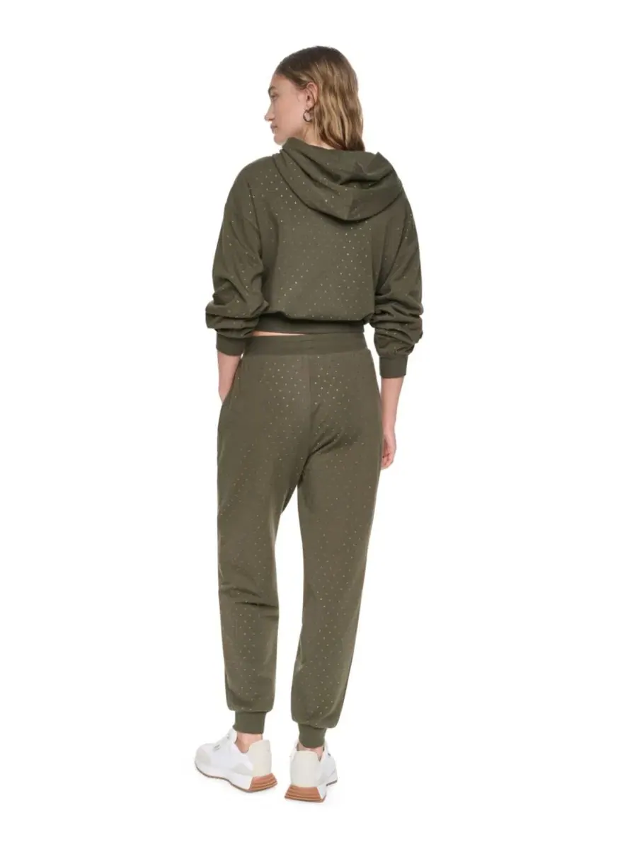 Женские джоггеры с высокой посадкой и стразами DKNY Jeans, Hemlock — изображение 5 из 5