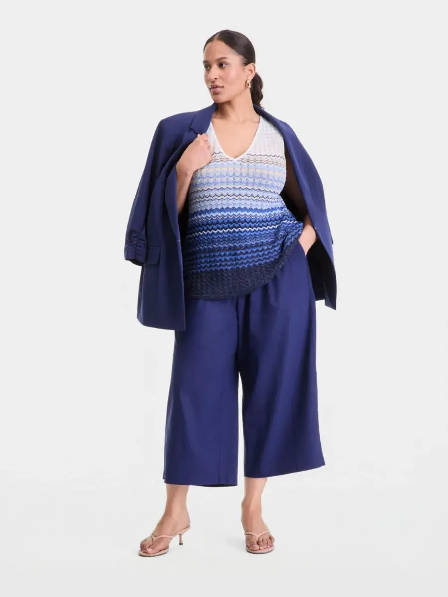 Свитер без рукавов с V-образным вырезом и омбре-дизайном, Plus Size I.N.C. International Concepts — изображение 2 из 4