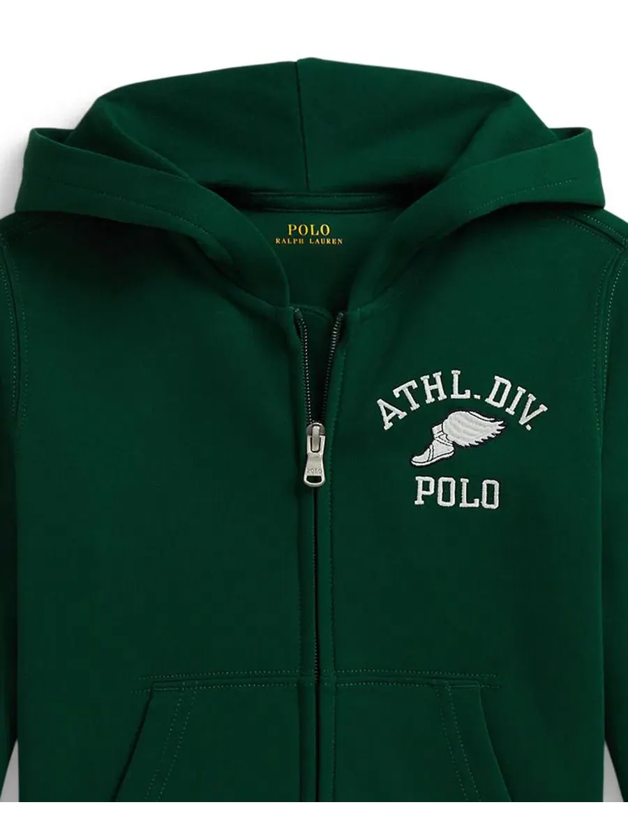 Детский худи с логотипом Polo Ralph Lauren — изображение 3 из 3, зеленый