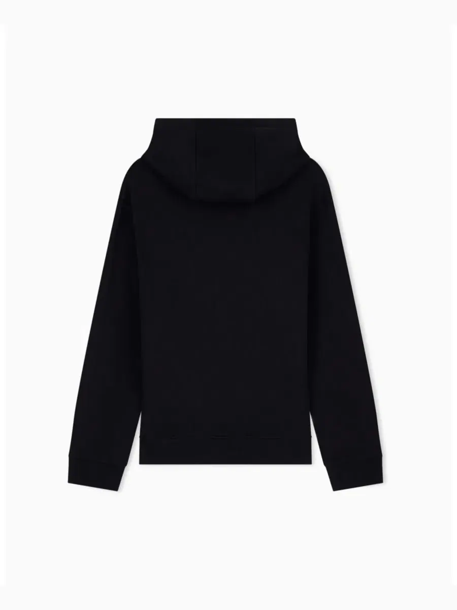 Худи с капюшоном из премиального хлопка Black And Gold Box A|X Armani Exchange — изображение 4 из 8, черный золотистый