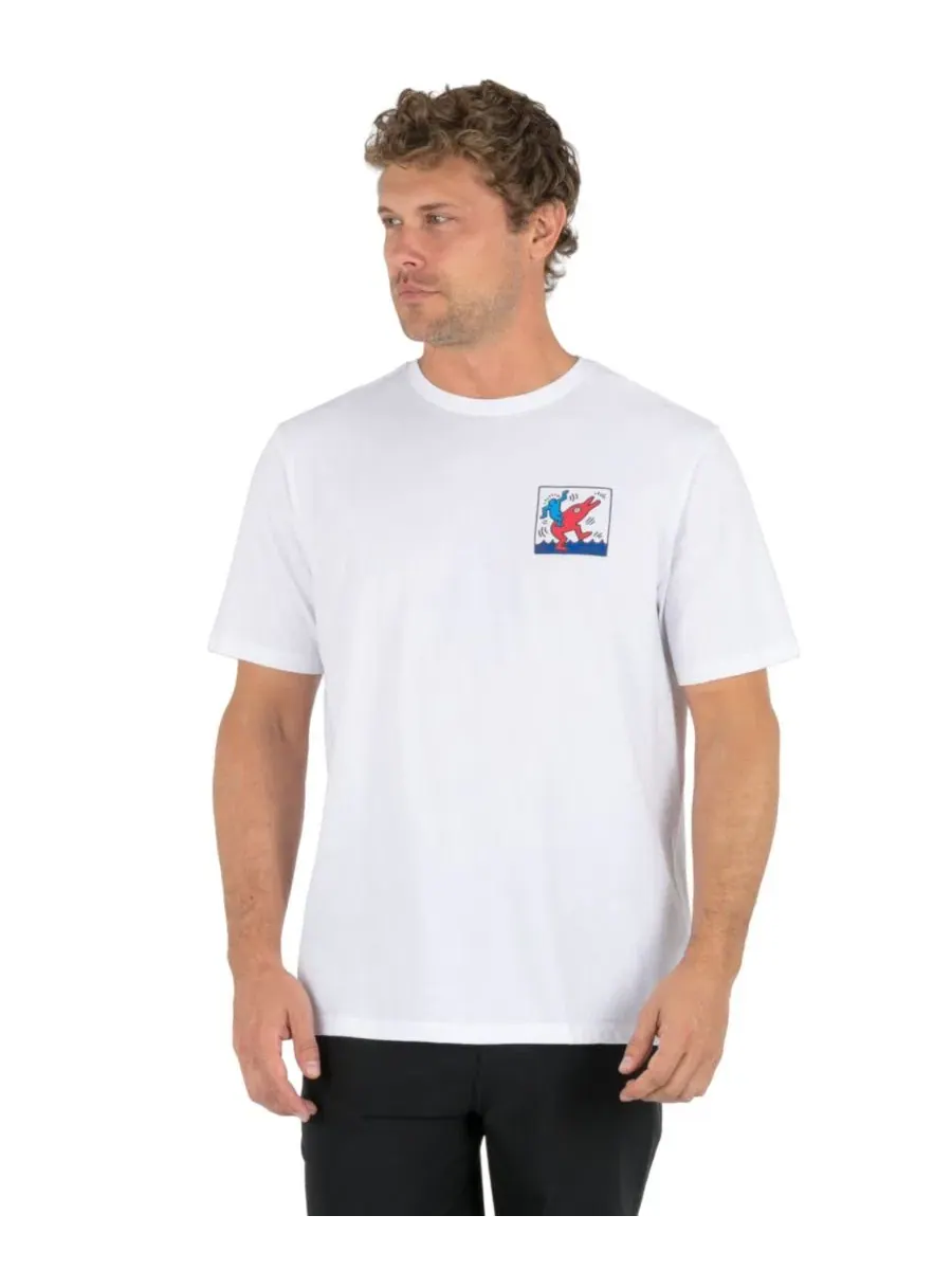 Футболка с коротким рукавом с принтом Dolphin Ride Hurley — изображение 3 из 6, белый