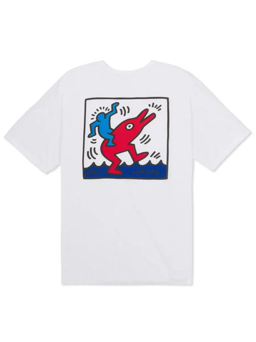 Футболка с коротким рукавом с принтом Dolphin Ride Hurley — изображение 6 из 6, белый