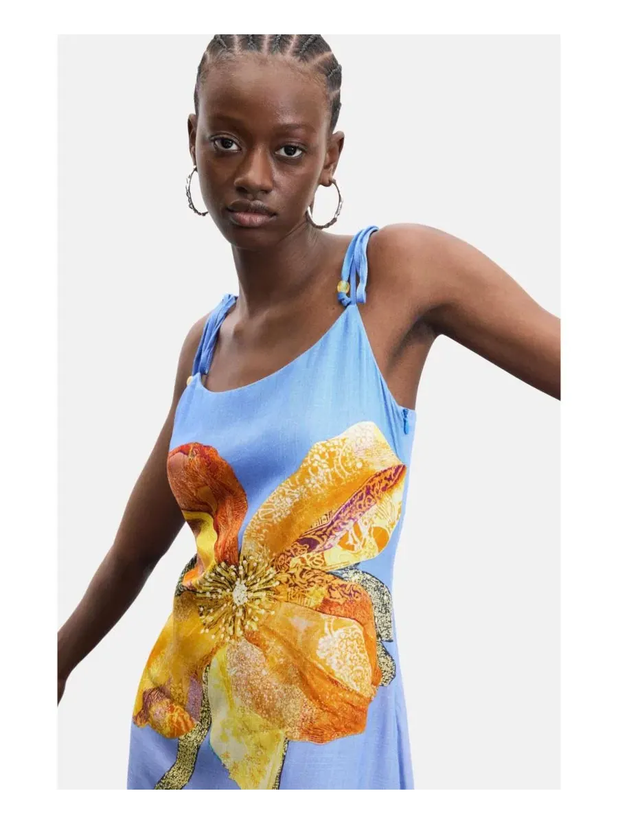 Платье длинное с принтом Desigual — изображение 4 из 4, светлый синий