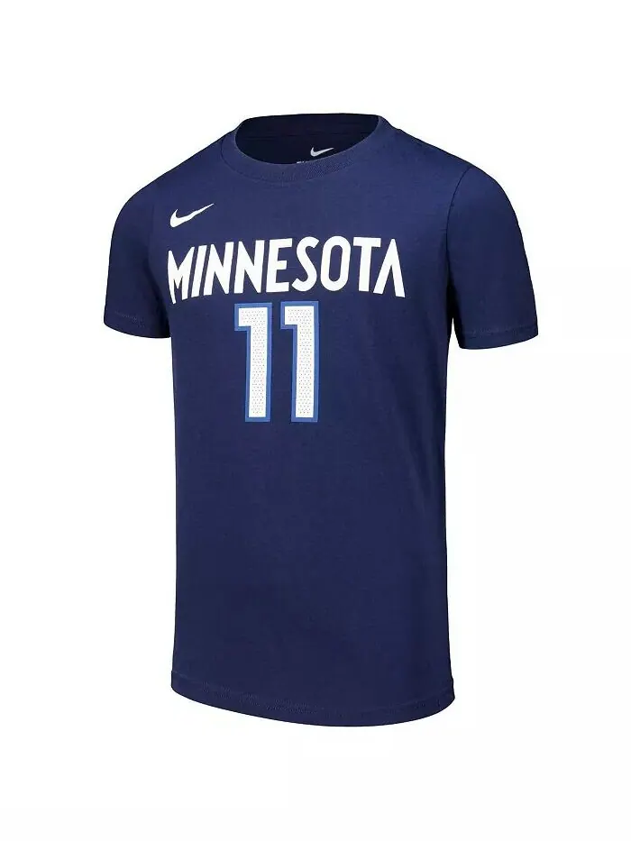 Футболка Big Boys and Girls Naz Reid Navy Minnesota Timberwolves Icon Edition с именем и номером — изображение 2 из 3