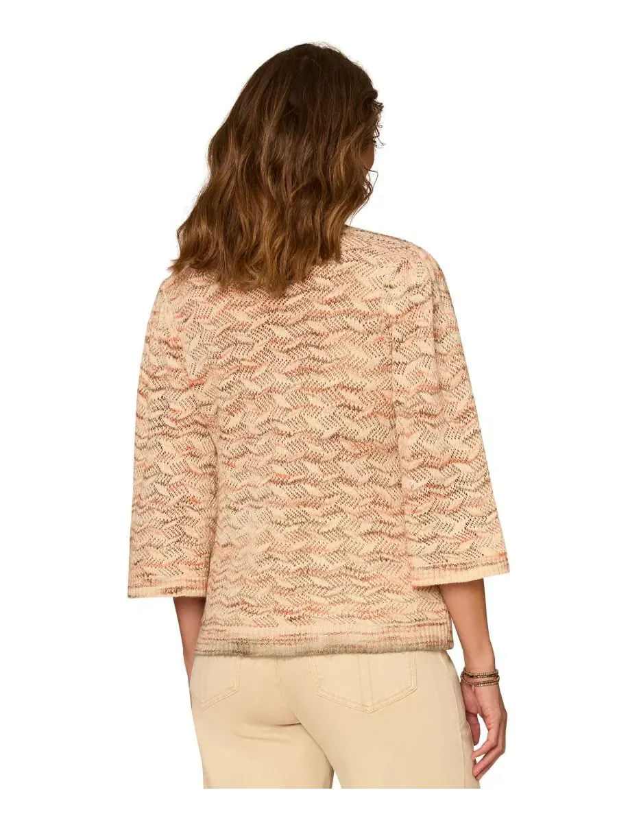Свитер с круглым вырезом и рукавами-колокол, модель Petite Round Neck Pull-On Democracy — изображение 3 из 3