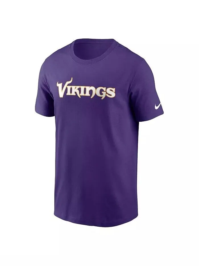 Мужская фиолетовая футболка Minnesota Vikings Primetime Wordmark Essential Nike — изображение 3 из 3, фиолетовый