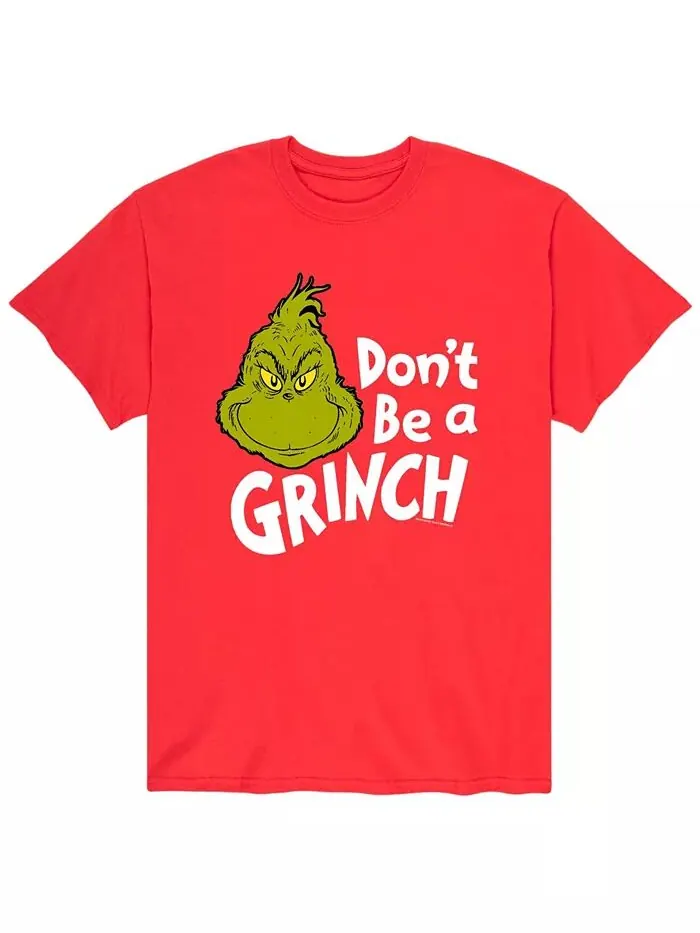 Мужская футболка Dr. Seuss The Grinch Don't Be a Grinch AIRWAVES — изображение 1 из 2, красный