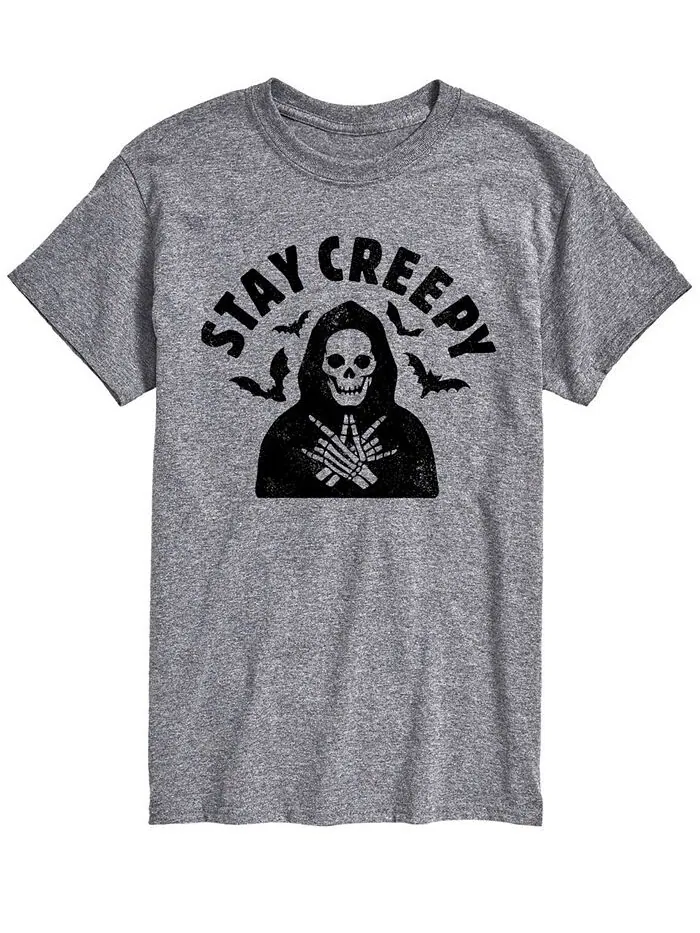 Мужская футболка классического кроя Stay Creepy AIRWAVES — изображение 1 из 2, серый