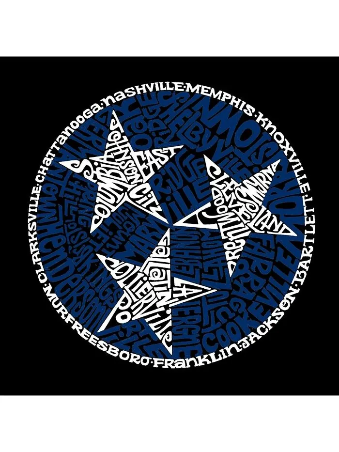 Мужская футболка Word Art с длинным рукавом Tennessee Tristar LA Pop Art — изображение 2 из 2, черный