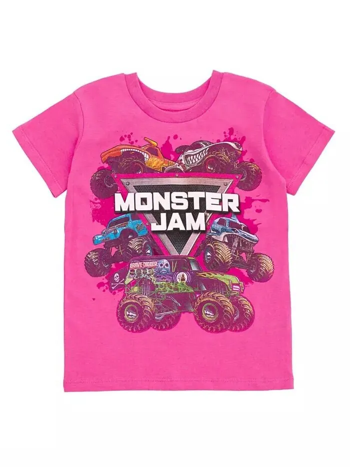 Комплект из 2 футболок для девочек Grave Digger El Toro Loco Whiplash Monster Mut Dalmatian — изображение 3 из 7