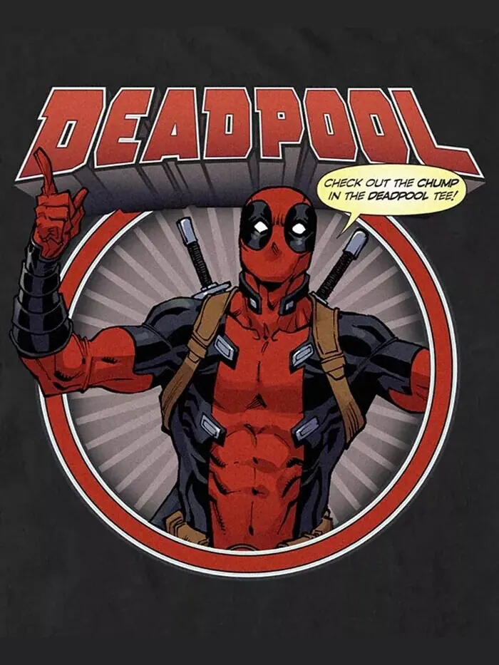 Футболка с коротким рукавом Deadpool Chump для мужчин Fifth Sun — изображение 3 из 3, черный