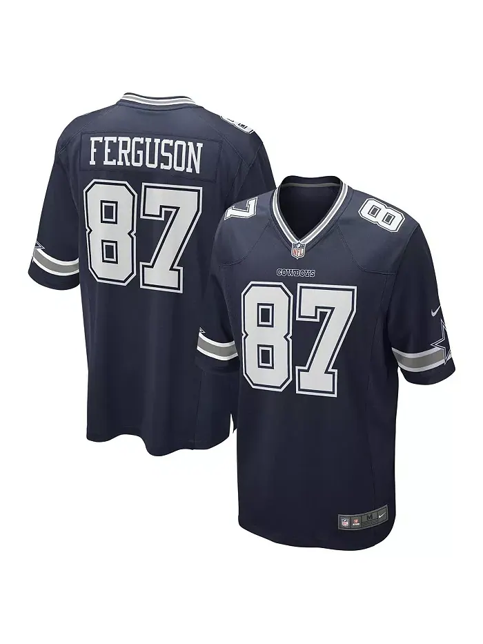 Мужская игровая футболка Jake Ferguson Dallas Cowboys Nike — изображение 1 из 3, темно-синий