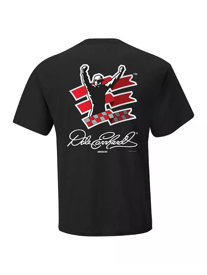 Мужская черная футболка Dale Earnhardt Champions Wear Checkered Flag Sports — изображение 3 из 3
