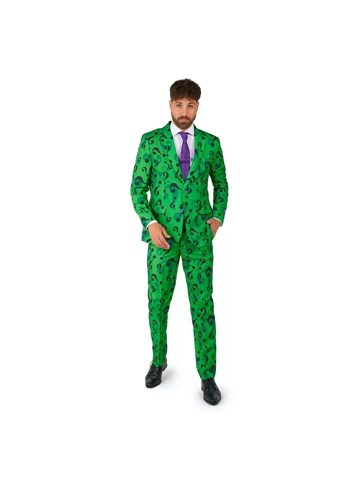 Мужской костюм на Хэллоуин - The Riddler Suitmeister — изображение 1 из 6, зеленый