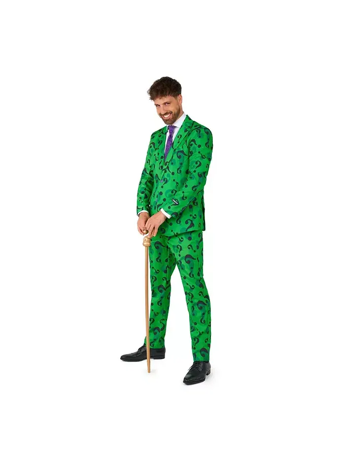 Мужской костюм на Хэллоуин - The Riddler Suitmeister — изображение 3 из 6, зеленый
