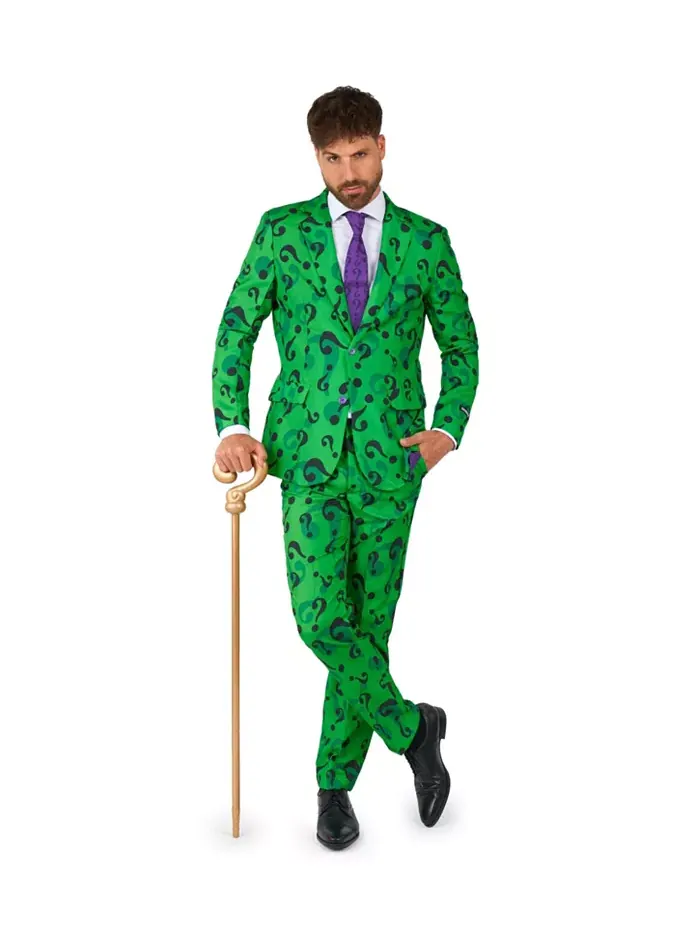 Мужской костюм на Хэллоуин - The Riddler Suitmeister — изображение 5 из 6, зеленый