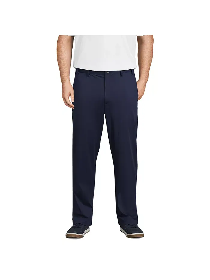 Брюки для гольфа Big & Tall Flex Lands' End — изображение 1 из 3, темно-синий