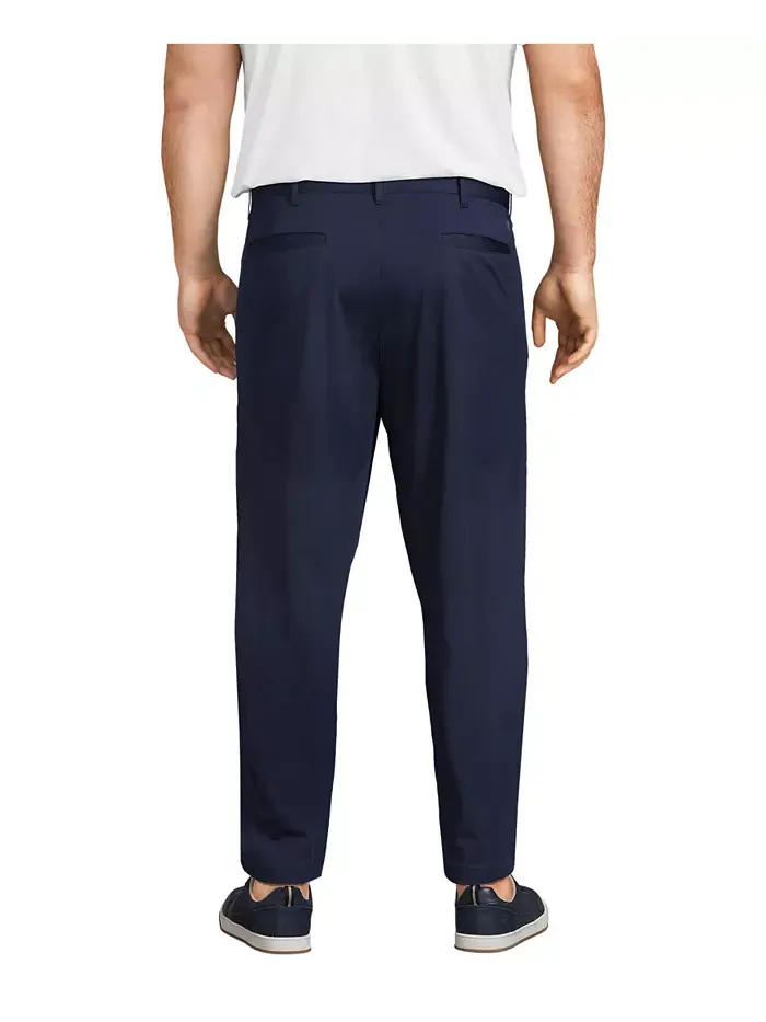 Брюки для гольфа Big & Tall Flex Lands' End — изображение 2 из 3, темно-синий