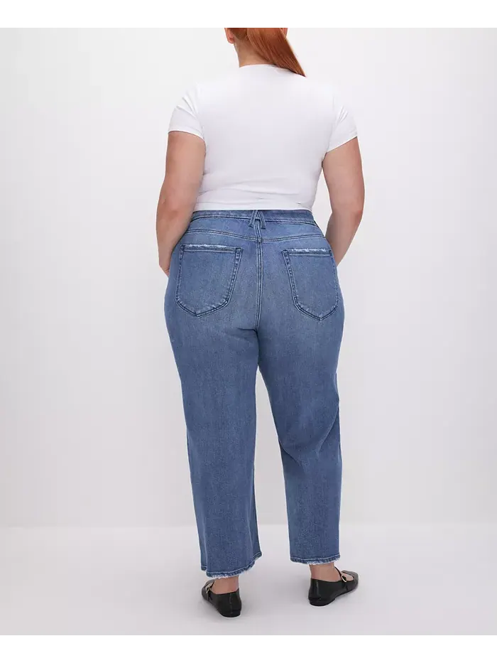Женские укороченные джинсы-палаццо Good Waist Good American — изображение 6 из 8, синий