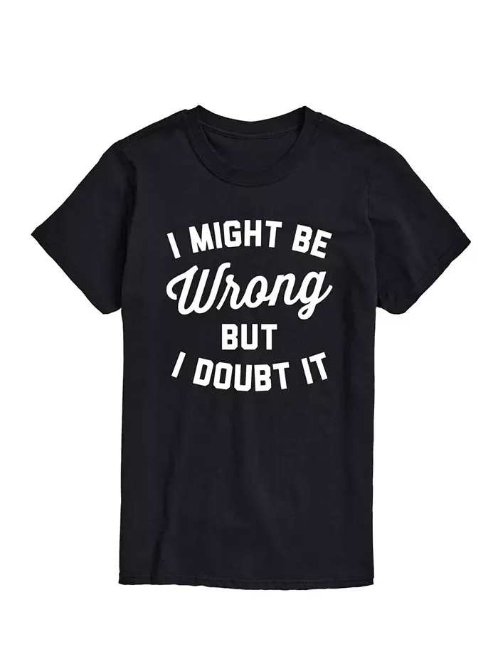 Мужская футболка с коротким рукавом "Might Be Wrong But Doubt It" AIRWAVES