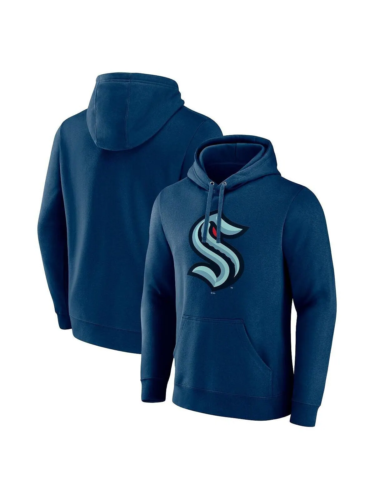 Мужская фирменная толстовка с капюшоном deep sea blue seattle kraken primary logo Fanatics — изображение 1 из 3